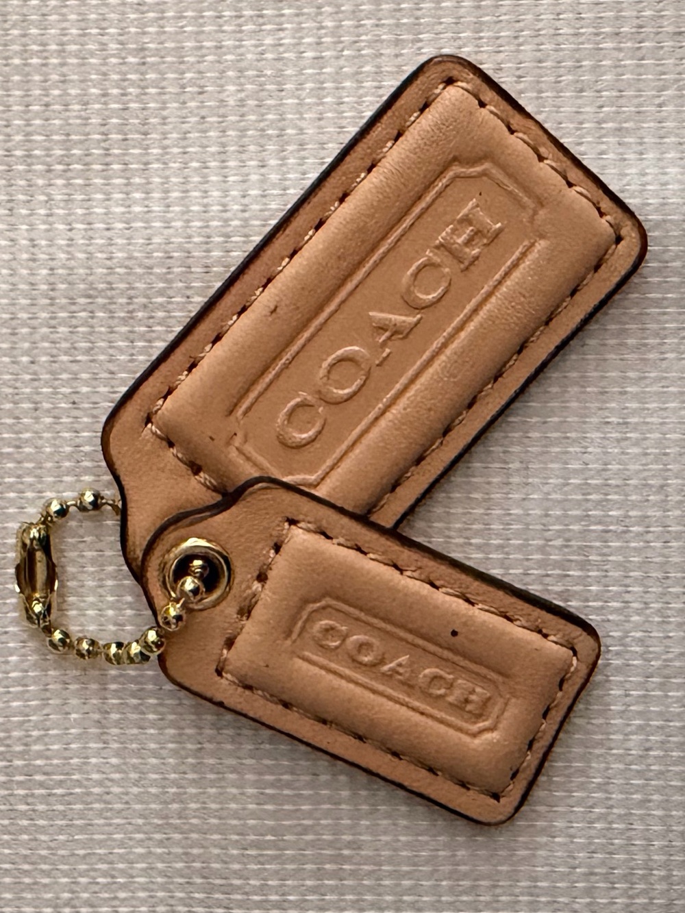 Coach Beechwood Leather Hangtag Set Gold Hardware